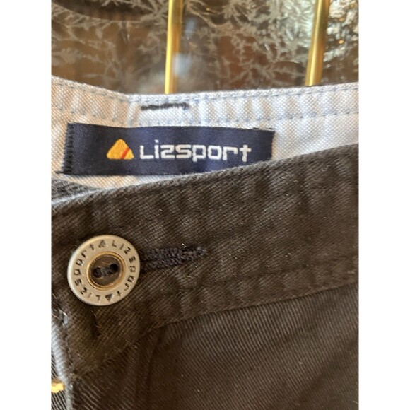 Vintage Liz Sport The Walk Short Size 12 Black NWT Pleated Pockets 100% Cotton - Picture 2 of 10